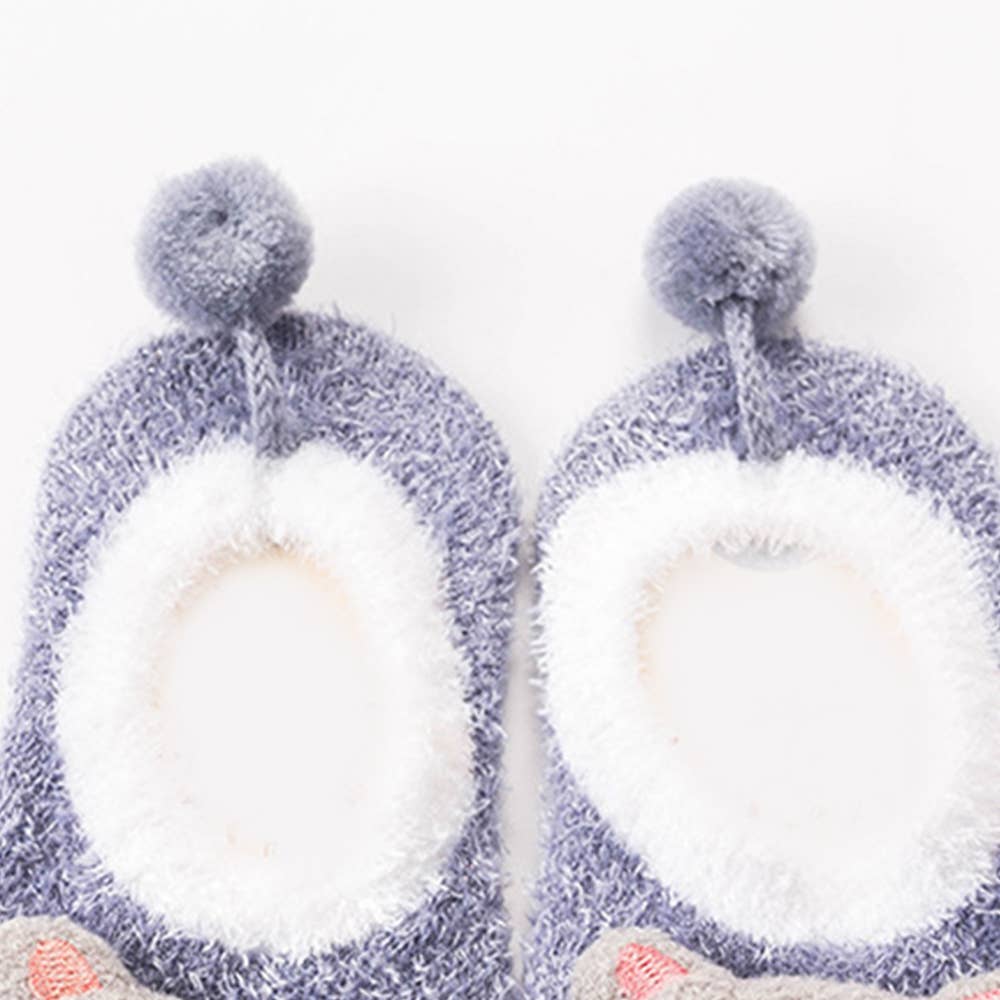 Baby / Toddler Lovely 3D Cartoon Decor Antiskid Floor Socks: Light Purple / 0-3 Months