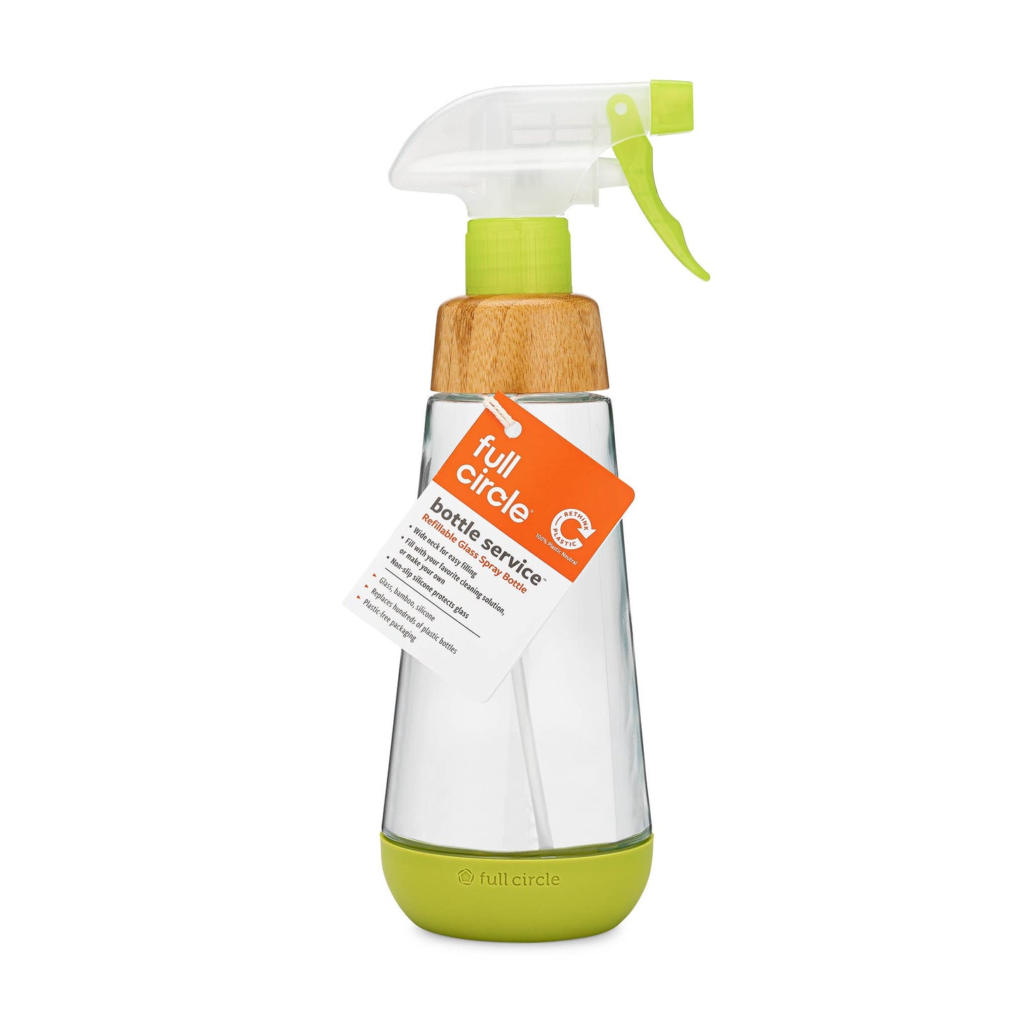 Bottle Service Glass Spray Bottle: Green