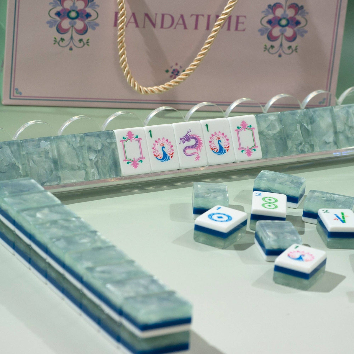 Garden Party Mahjong Set - Moonstone Pearl 12-01