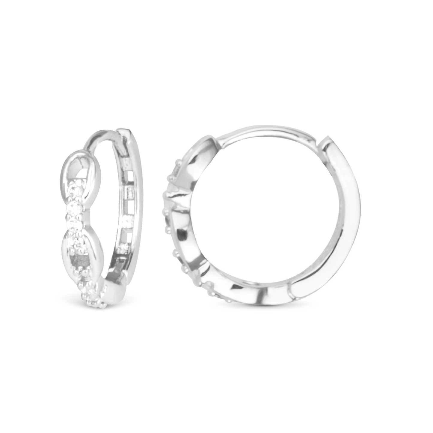'Add A Charm' Hoop Earrings | Blu Charm Collection: Silver / Chain Hoop Earring