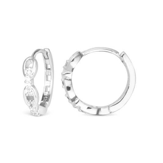 'Add A Charm' Hoop Earrings | Blu Charm Collection: Silver / Chain Hoop Earring
