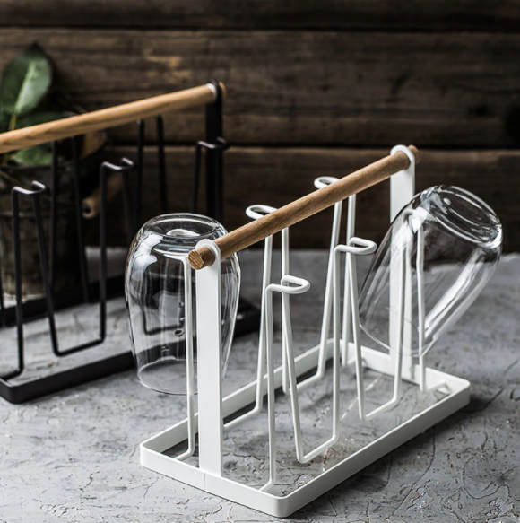 Kitchen Utensils Wrought Iron Cup Holder: Black
