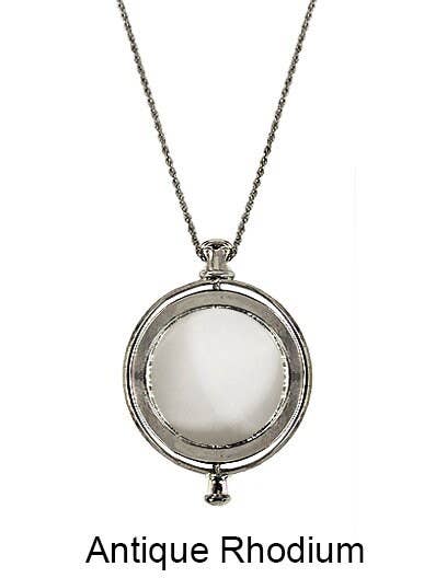 Inspiration Spinner 6Times Magnifier Magnifying GlassPendant: Antique Silver