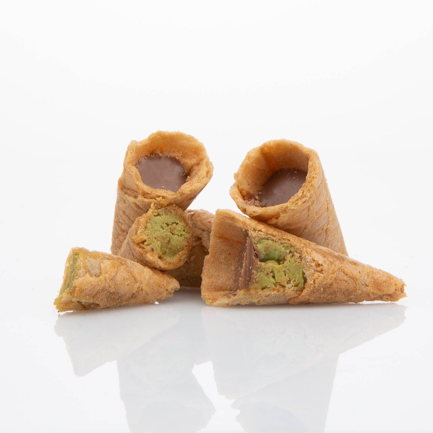 Dubai Chocolate Bite Size Mini Cones  - 12 Packs in 1 Case