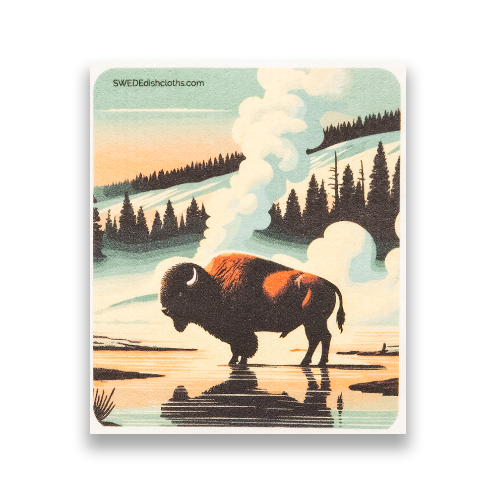 Swedish Dishcloth Bison near Guyser