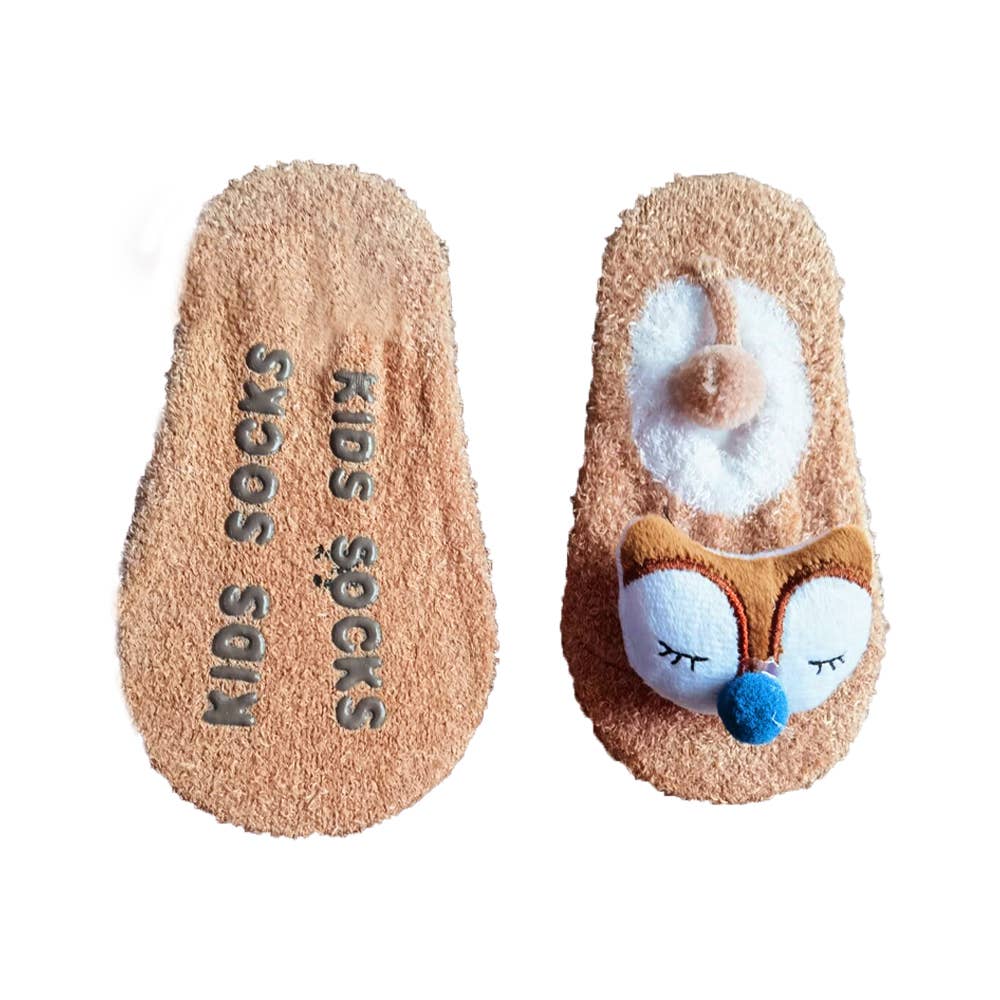 Baby / Toddler Lovely 3D Cartoon Decor Antiskid Floor Socks: Orange / 12-18 Months