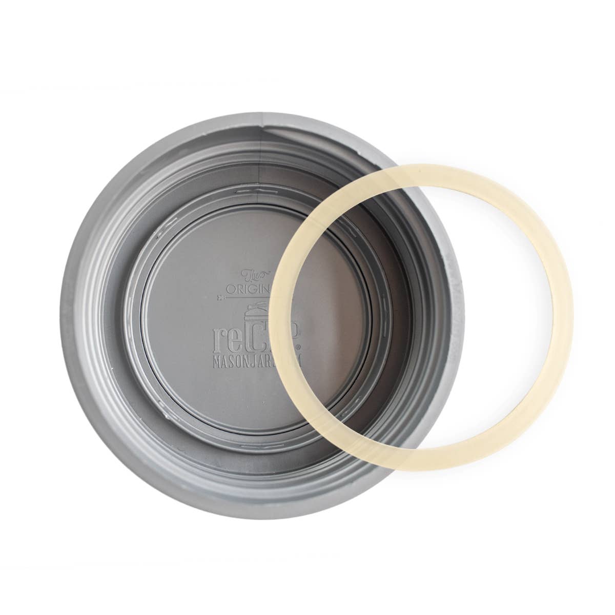 Mason Jar Flip Lid, by reCAP® - Case of 25, Unpackaged: Silver