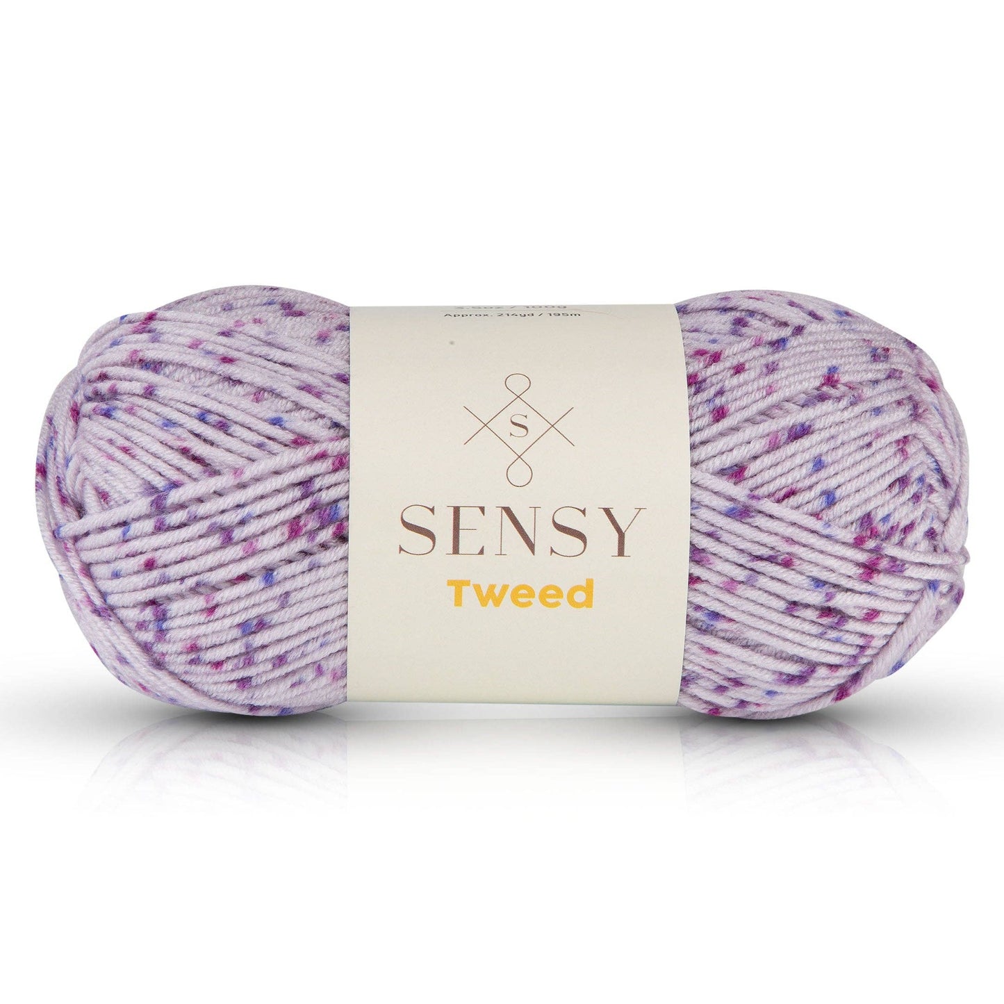 Sensy Tweed Yarn, 3.5 oz, 214 Yards, Gauge 4 Medium: Purple / 1 Skein