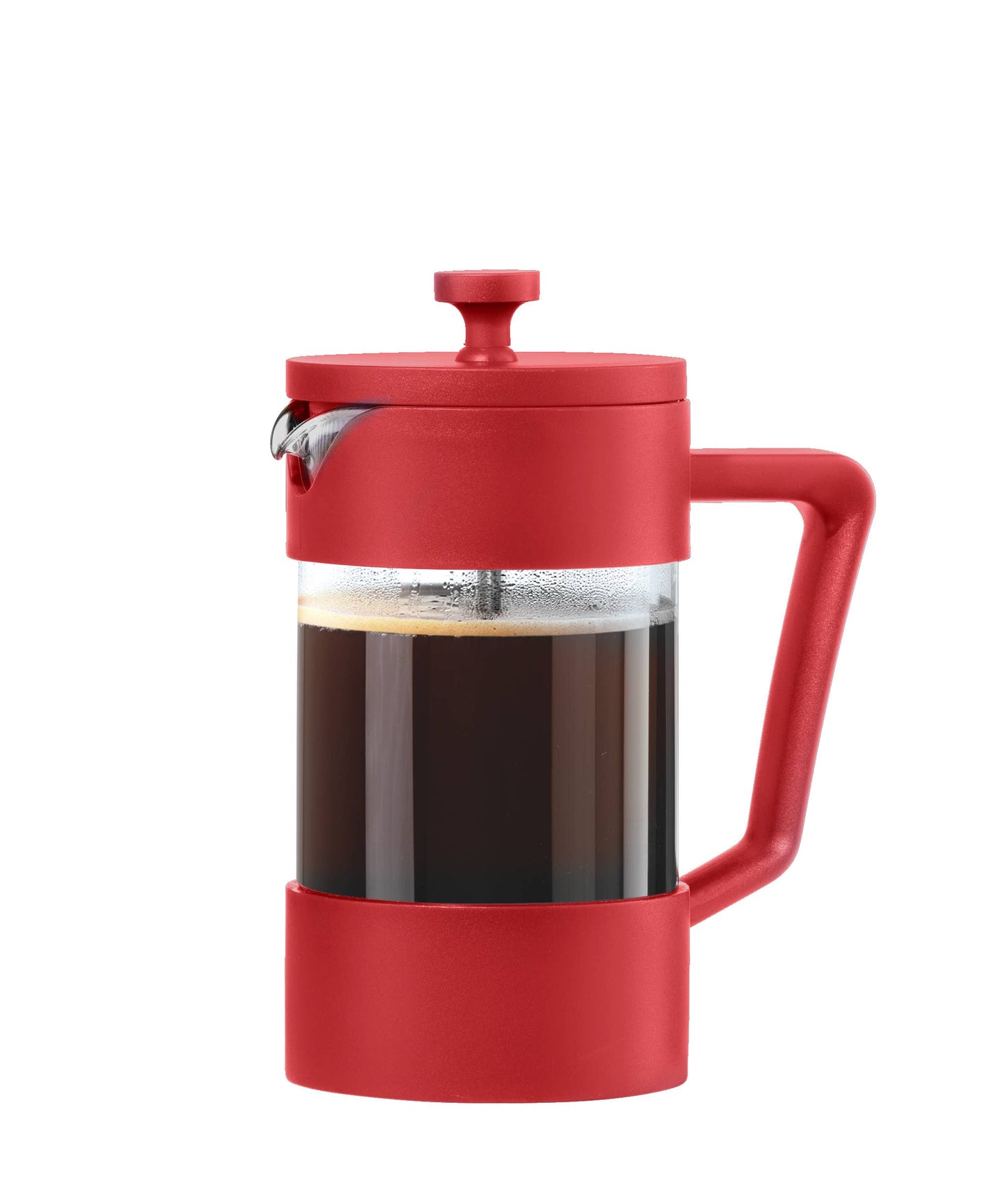 5 Cup Borosilicate French Press Coffee Maker (600 ml, 20 oz): Red