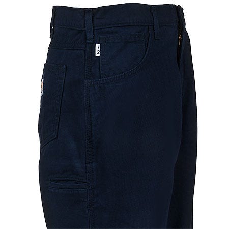 Carhartt Jeans: Men's Navy Flame-Resistant Loose Fit Canvas Jeans FRB159 DNY