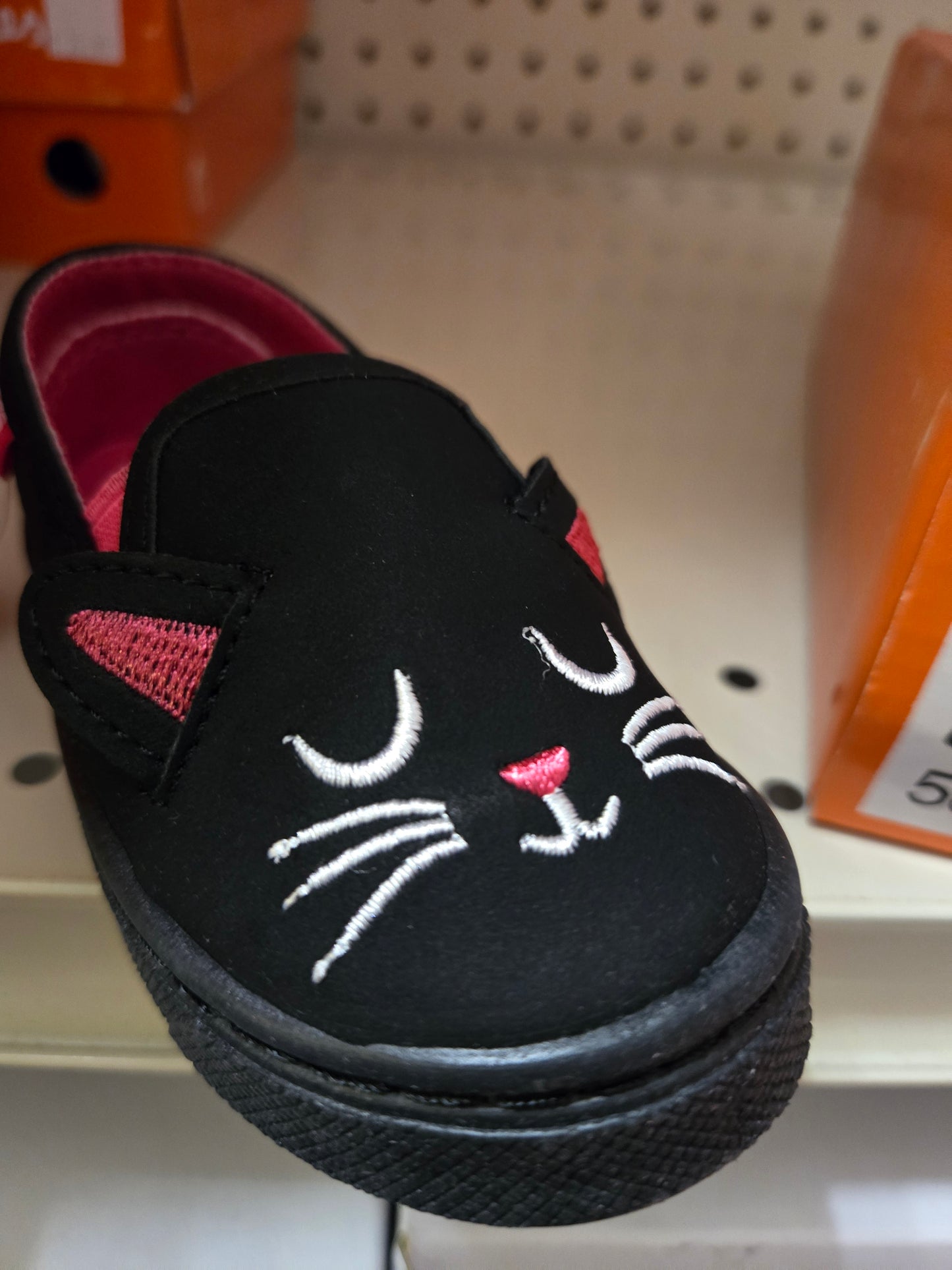 OK1405G OOMPHIES MADISON BLACK CAT KIDS SHOES