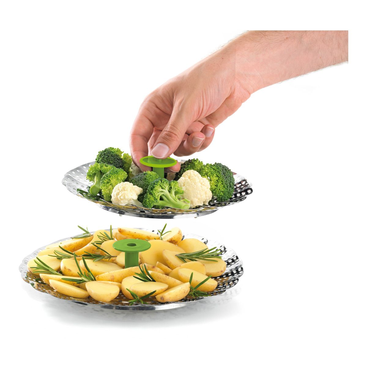 Stackable steamer 2-in-1, 14-22cm