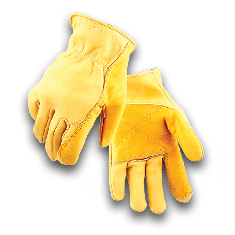 207 GOLDEN STAG IRON FENCE DOUBLE PALMED COWHIDE