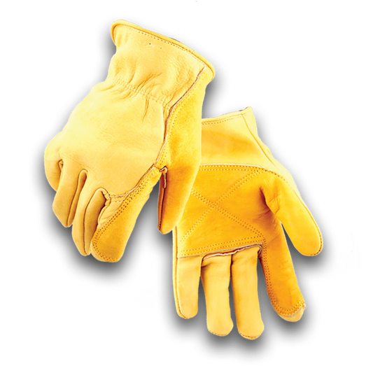 207 GOLDEN STAG IRON FENCE DOUBLE PALMED COWHIDE