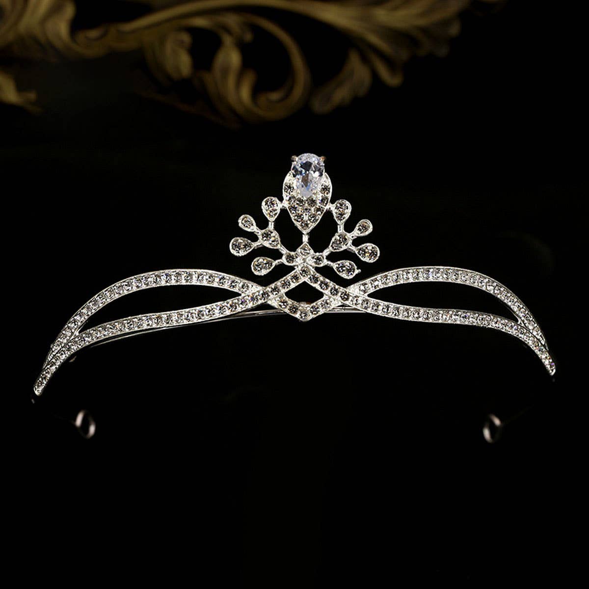 CELEBRITY-STYLE BRIDAL CROWN WEDDING ACCESSORIES_CWMM2028: TYPE10 / (OS) 1