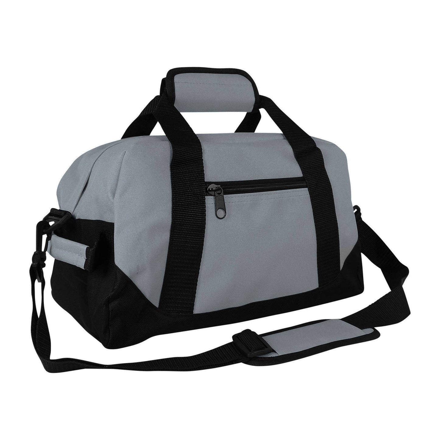DALIX 14" Small Duffle Bag Two Toned Gym Travel Bag: Black