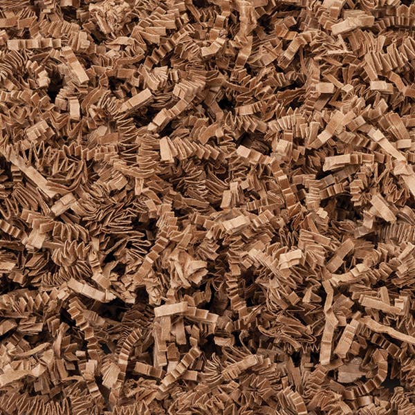Crinkle Cut Paper Shred 10 lb: Natural Tan / 1 Pack / 10 lb Box