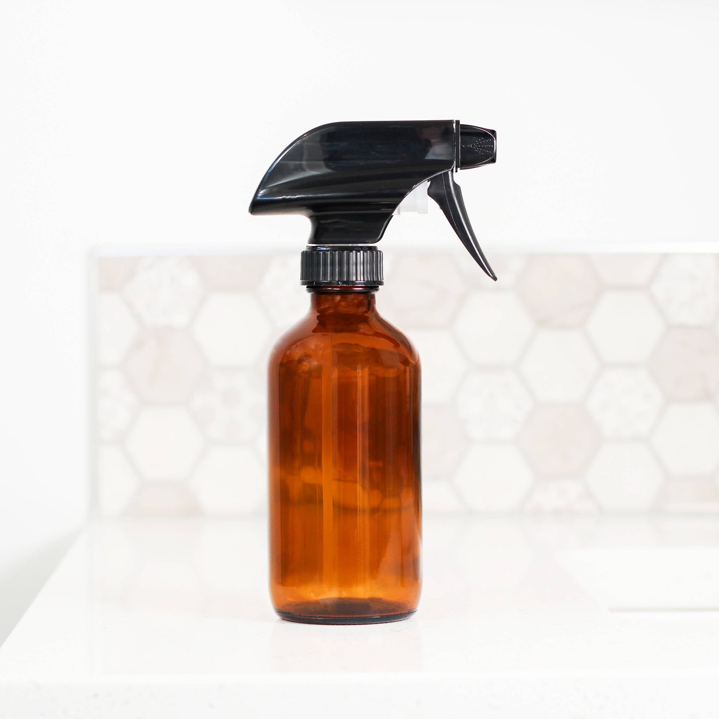 8oz Empty Amber Glass Spray Bottle