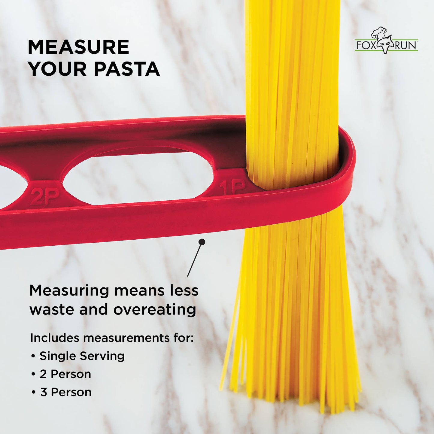 Fox Run 2 in 1 Pasta Serving Tongs, Portion Utensil, 12.25"