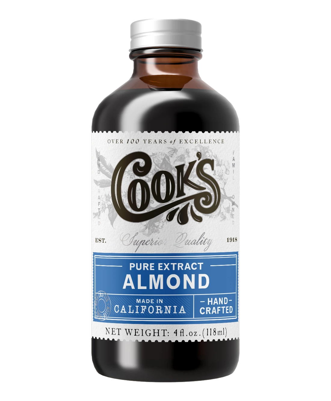 Pure Almond Extract: 4 Oz