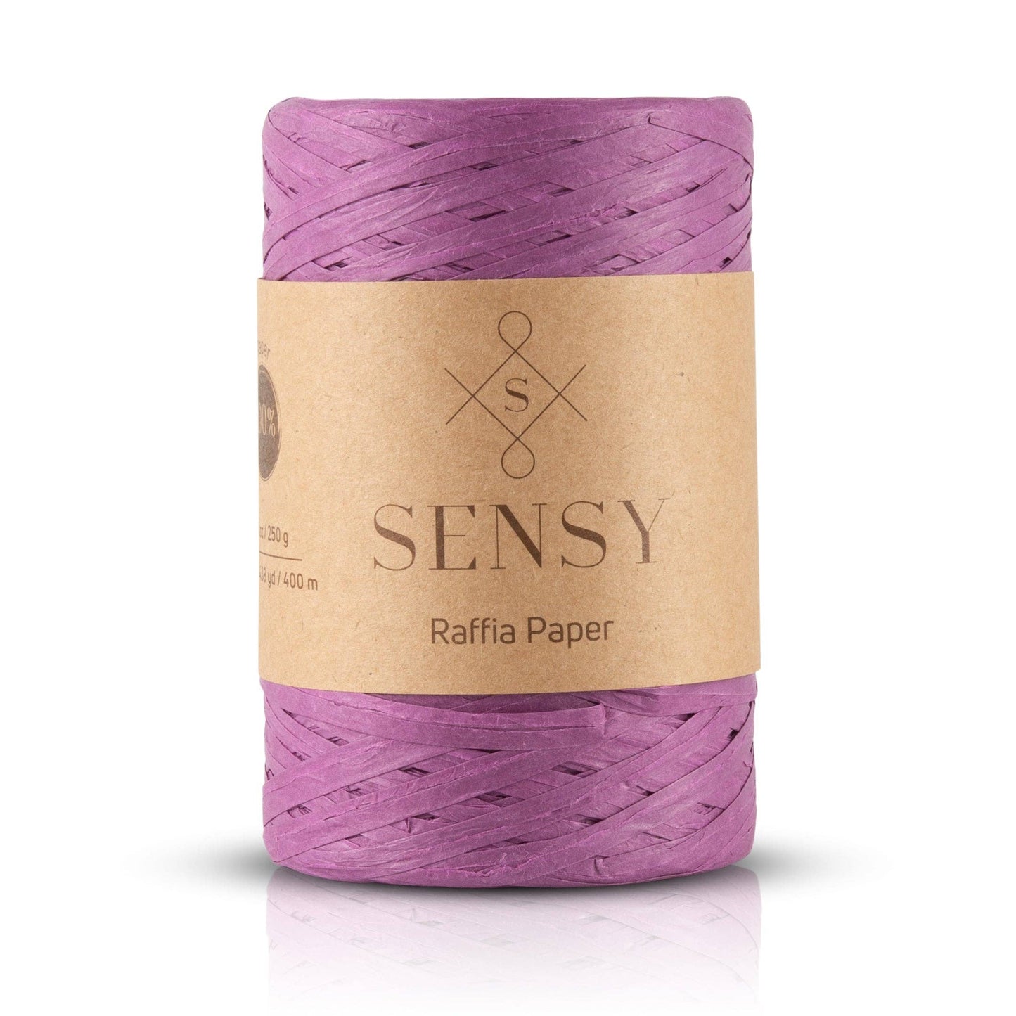 Sensy Premium 438 yards %100 Paper Raffia Paper: Natural