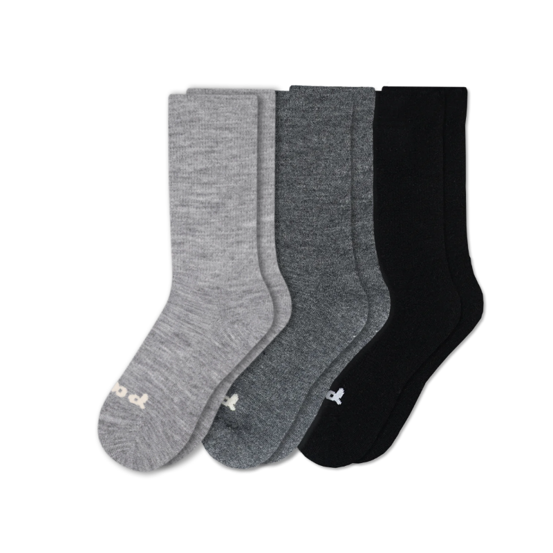 Women's Crew Pacas Socks: FF ALPACA KNIT HAT & AO WOODLAND & AO MICRO ALPACA/Chanterell / Medium / Large (US: 8.5 - 11.5+)