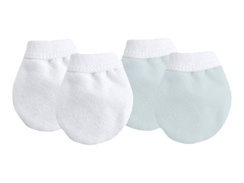 NO SCRATCH MITTENS JERSEY BLU/WH