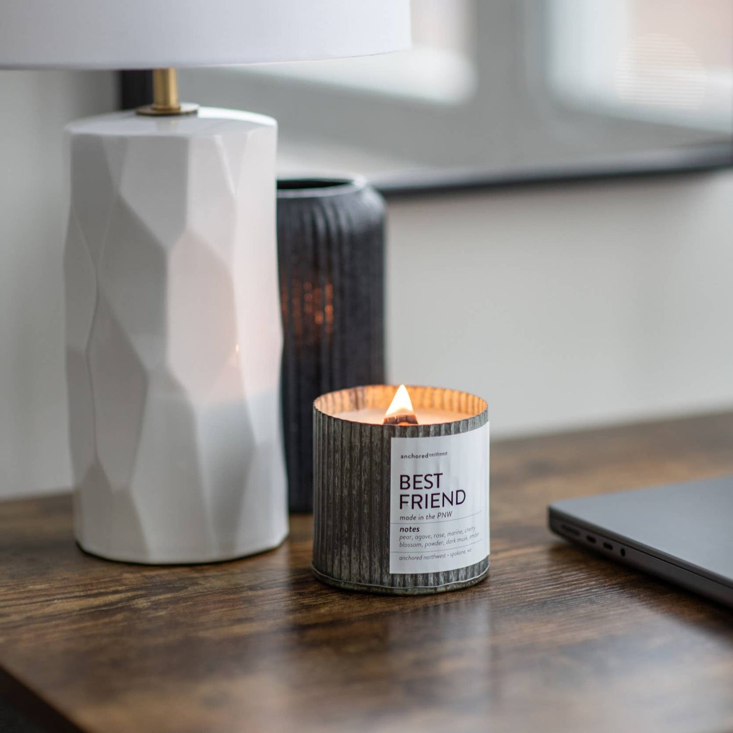 Apples & Maple Bourbon Wood Wick Rustic Farmhouse Soy Candle: 10oz