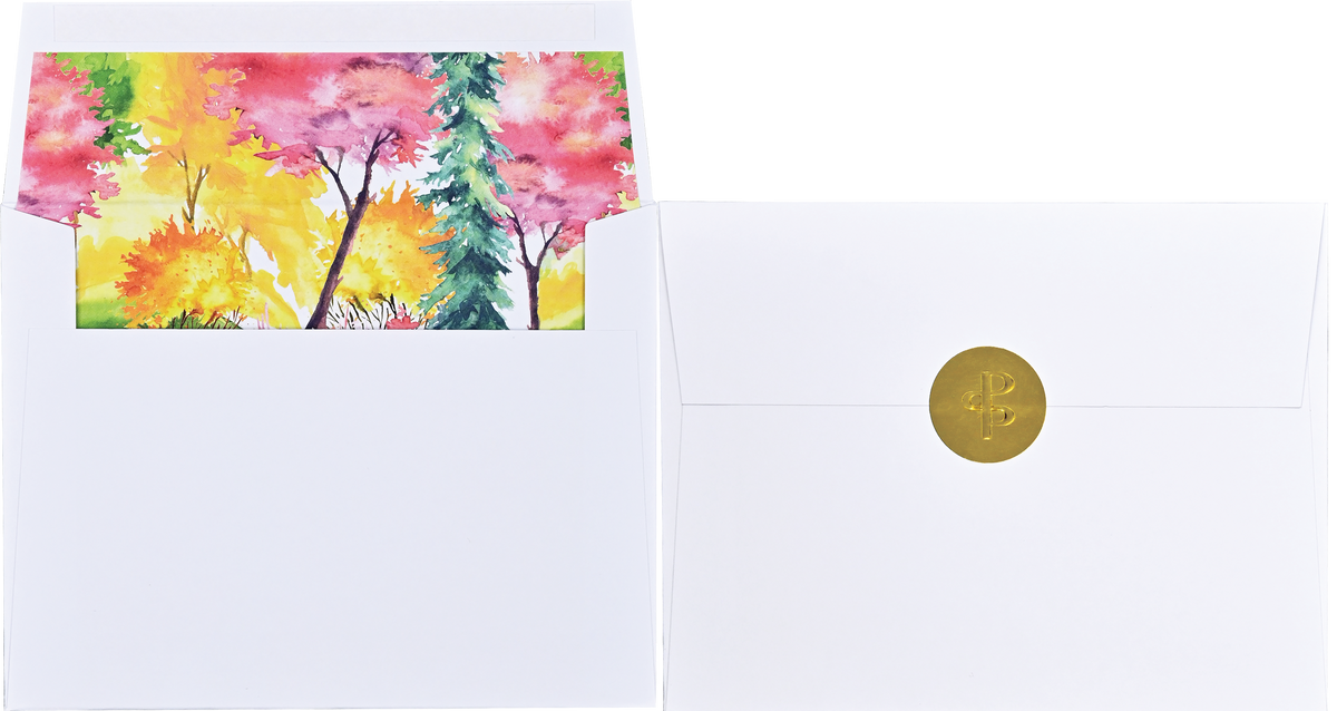 Watercolor Trees Premium Note Cards