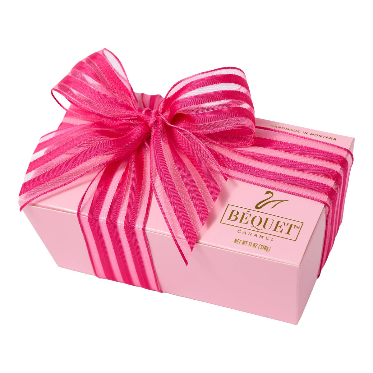 Béquet Gourmet Caramel 11 oz Ballotin Gift Box: Assorted Best Sellers Mix / Silver