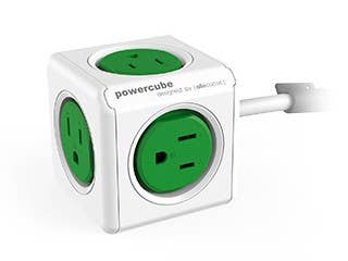 PowerCube Extended - 5 Outlets Surge Protector 5ft Cord: Red