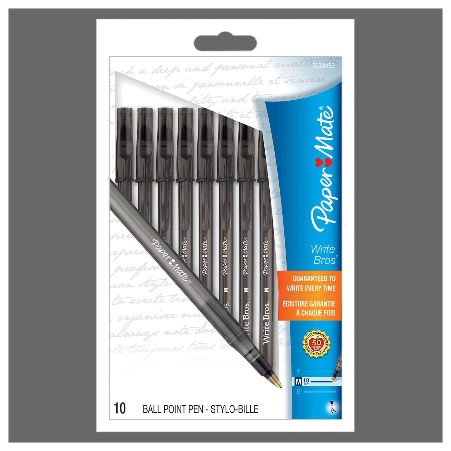 PEN PAPERMATE BALLPT 10PK BLACK