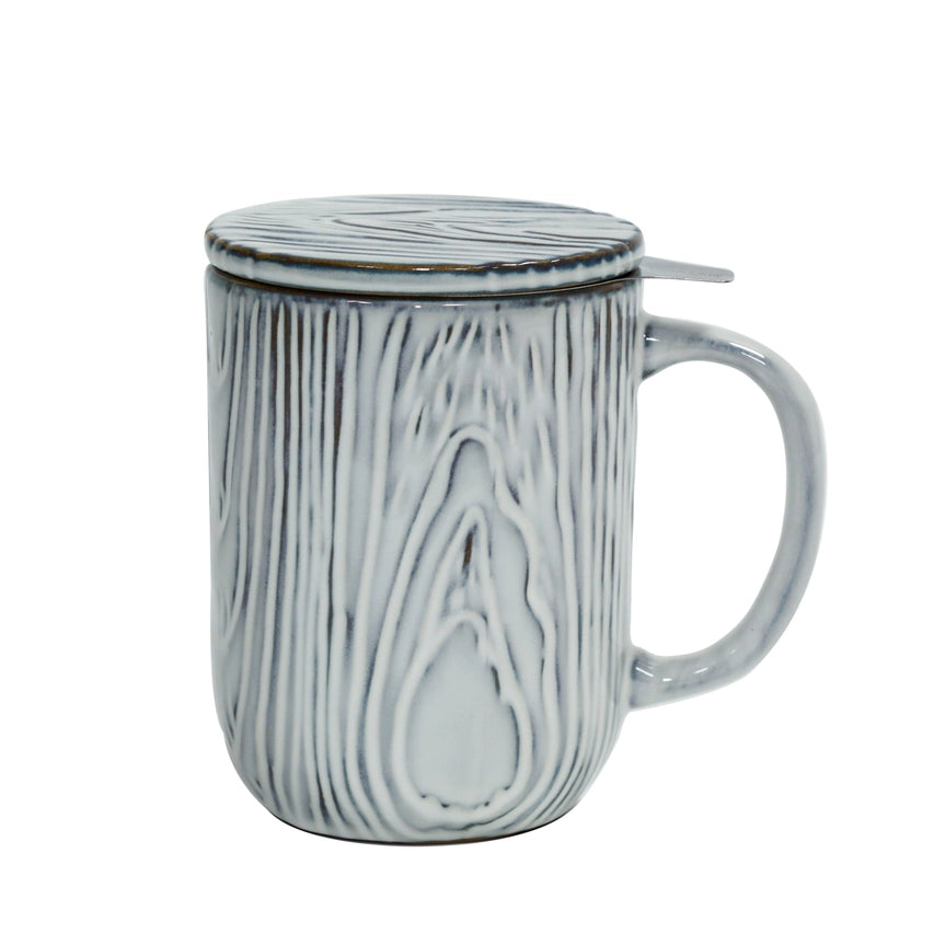 18oz Woodgrain Tea Infuser Mug
