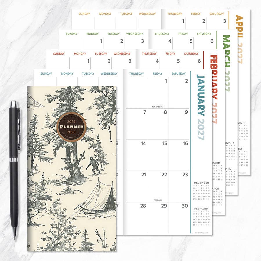2027-2028 Trail + Timber Small Monthly Pocket Planner