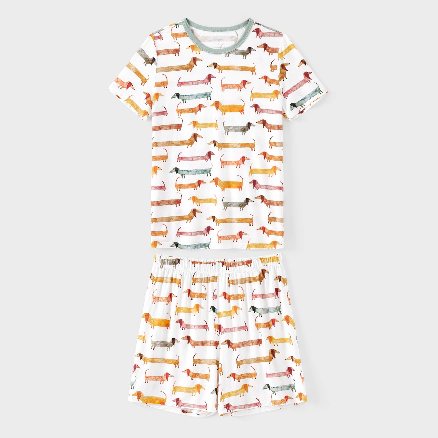 Family Matching Animal-patterned Short-sleeve Pajamas Set: Multi-color / Women: M