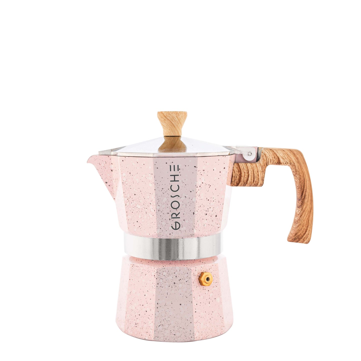 MILANO STONE Stovetop Espresso Maker  - Blush Pink: 6 cup
