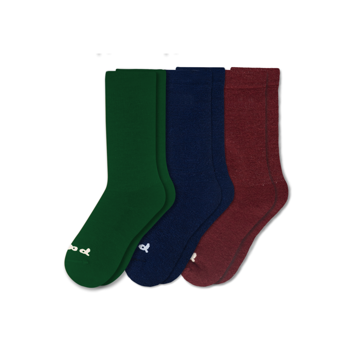 3 Pack - Women's Crew Pacas Socks: Medium / Large (US: 8.5 - 11.5+) / Multi-Stripe/Gray & SOLID/Teal & VARIEGATED STRIPE/ Chambray/ Treetop