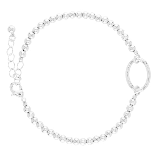 'Add A Charm' Bracelet | Blu Charm Collection: Silver / Beaded