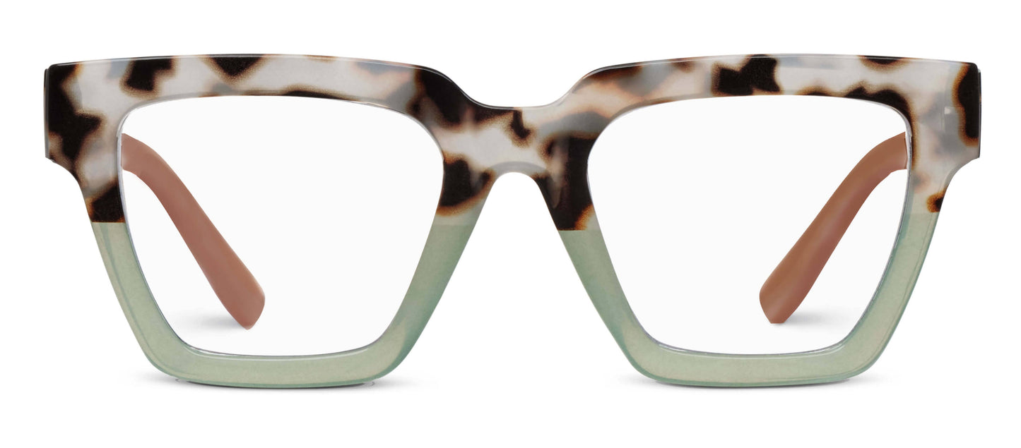 3170225 Take a Bow (Blue Light): Chai Tortoise/Green / Reading / 2.25