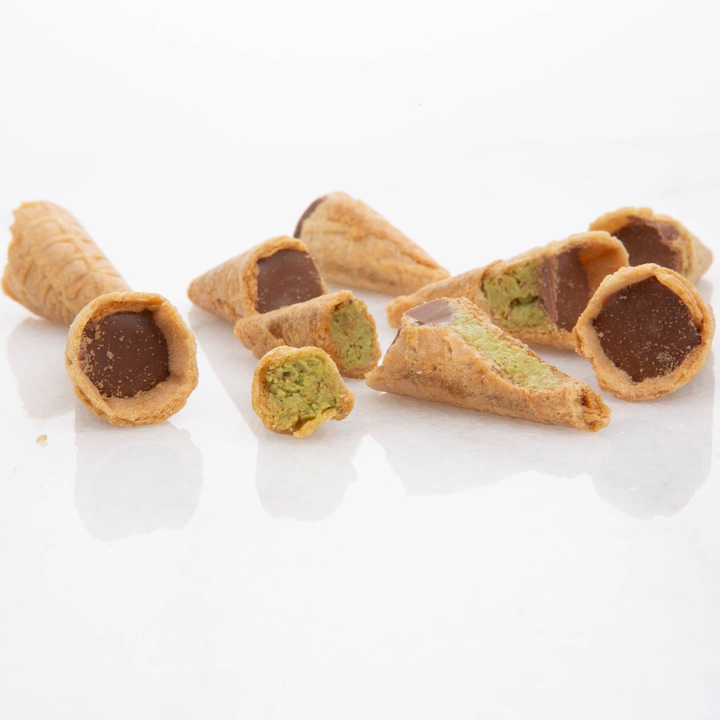 Dubai Chocolate Bite Size Mini Cones  - 12 Packs in 1 Case
