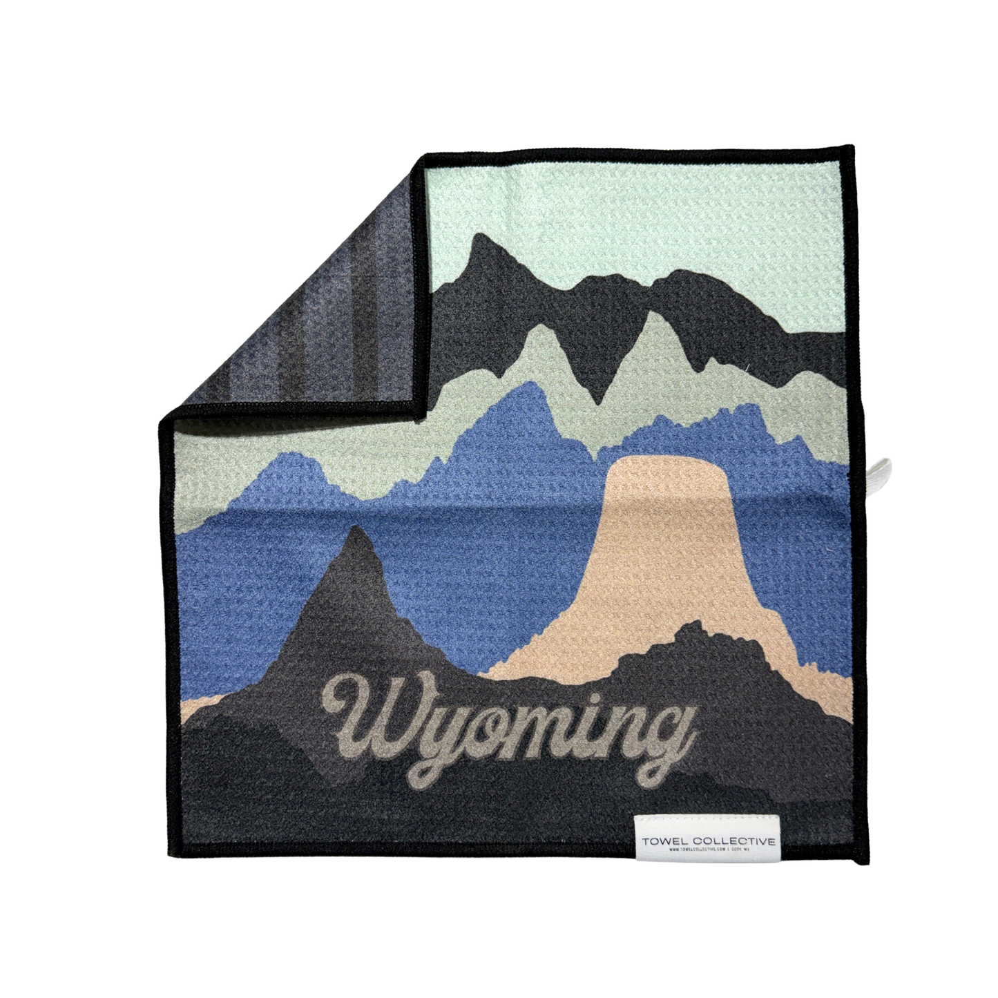 Cowboy State Skyline | Waffle Weave Microfiber Towels Kitchen & Bath: Hand Towel
