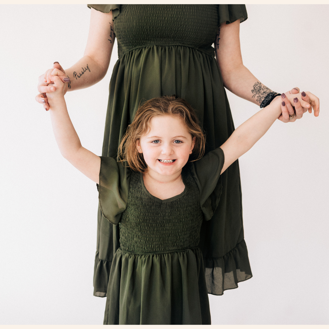 Dark Green Chiffon Dress - Women: Women's 2XL