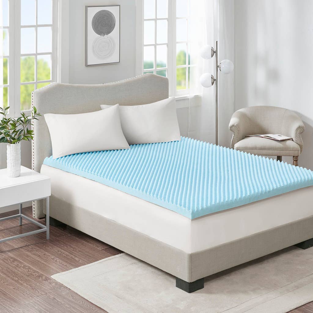 Cooling Gel Memory Foam Mattress Topper 1.5" or 3": Queen / 1.5" Thick