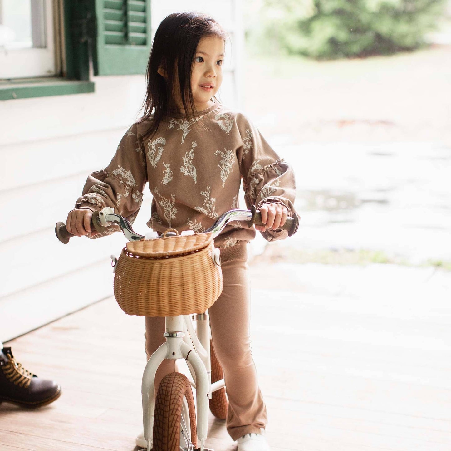 Little Wild Flower Toddler Sweatshirt Set: Ginger Loaf / 3 Toddler