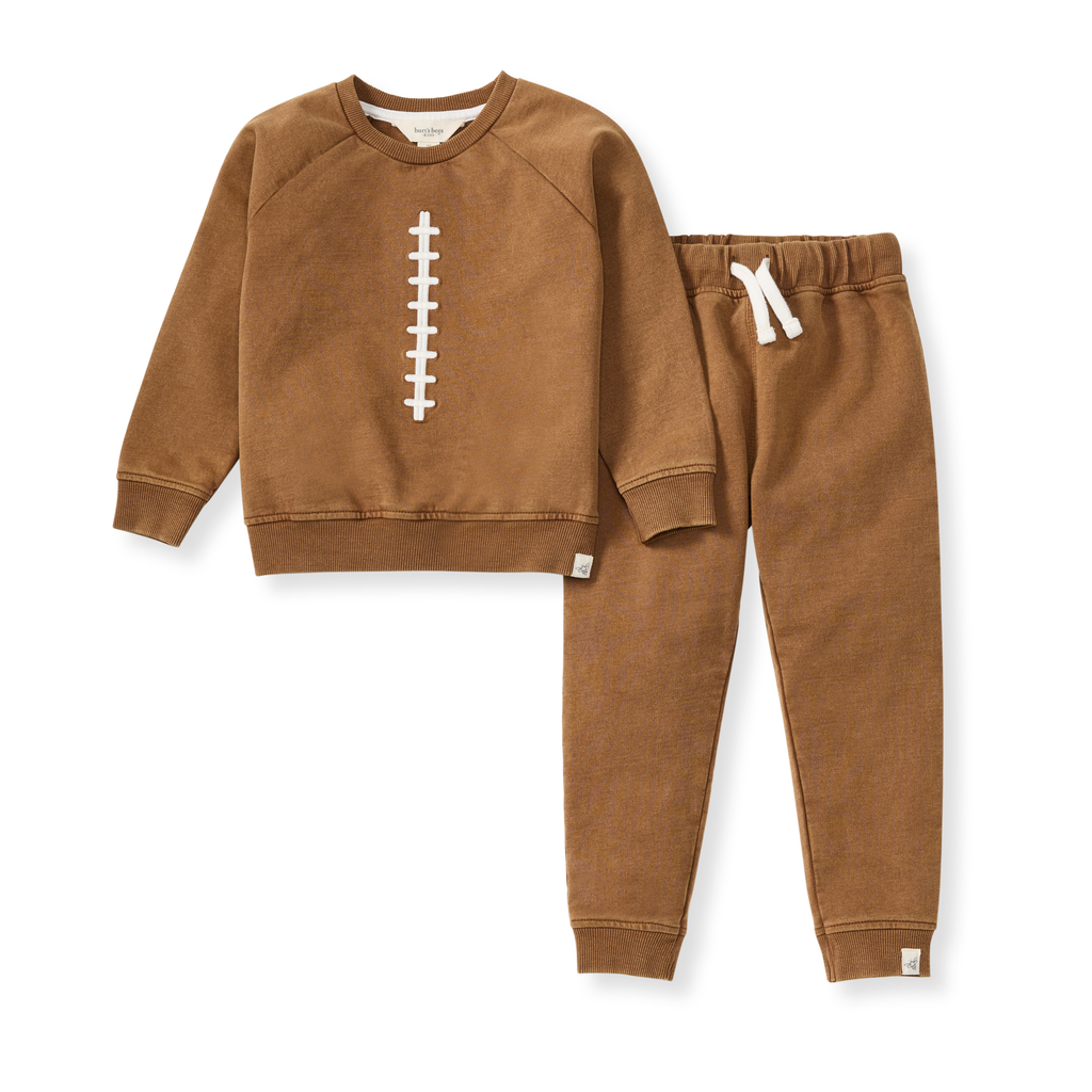 Acid Wash Football Toddler Sweatshirt Set: Hunter / 3 Toddler