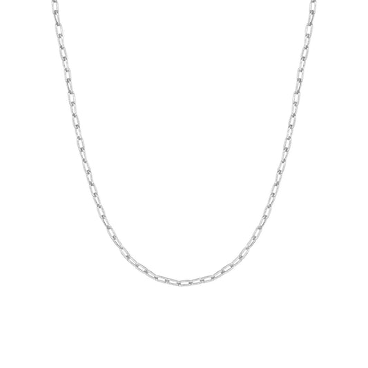 Add A Charm Paperclip Chain Necklace - Silver - AMANDA BLU