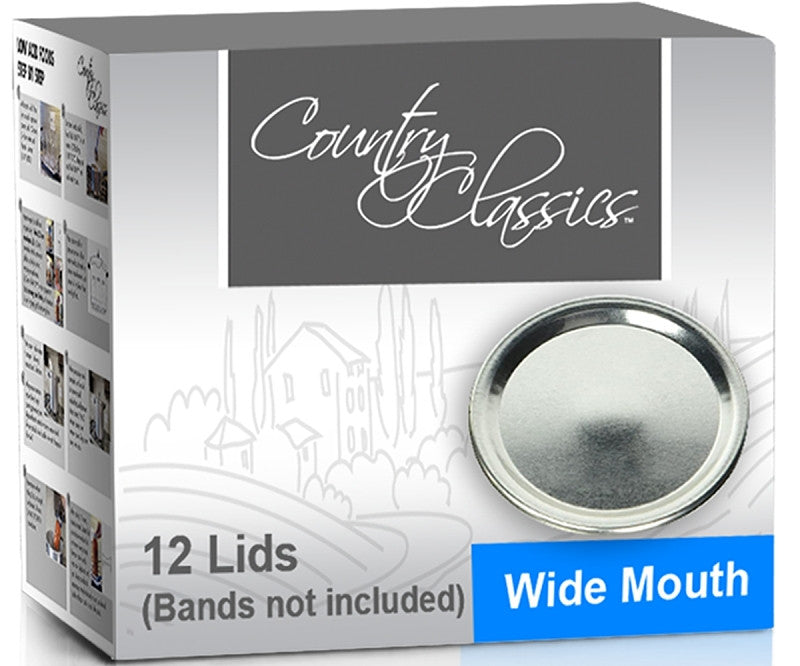 Gossi Country Classics Wide Mouth Canning Lids, 12 Pack