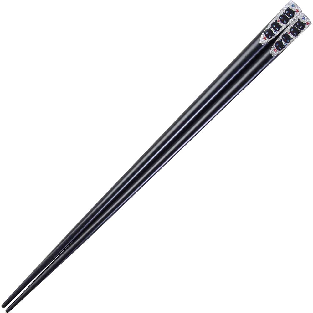 Party Cats Black Wood Japanese Chopsticks
