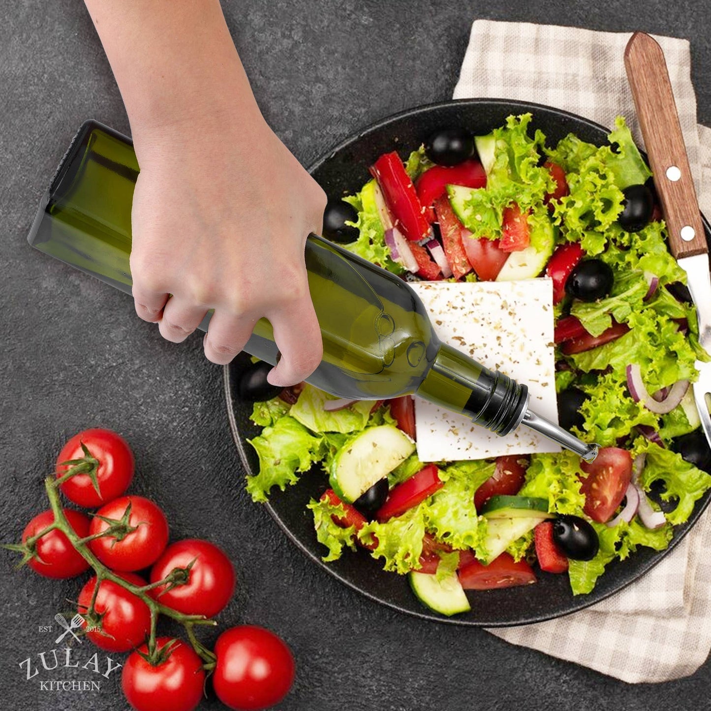 Olive Oil Dispenser Bottle16.9 oz with Accessories: Clear