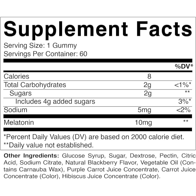 Vitamatic Melatonin 10mg | 60 Vegan Gummies